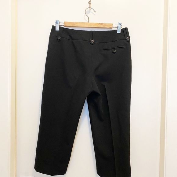 Optimum Structured Pleat Capri Dress Pant Black 4 - Picture 2 of 8